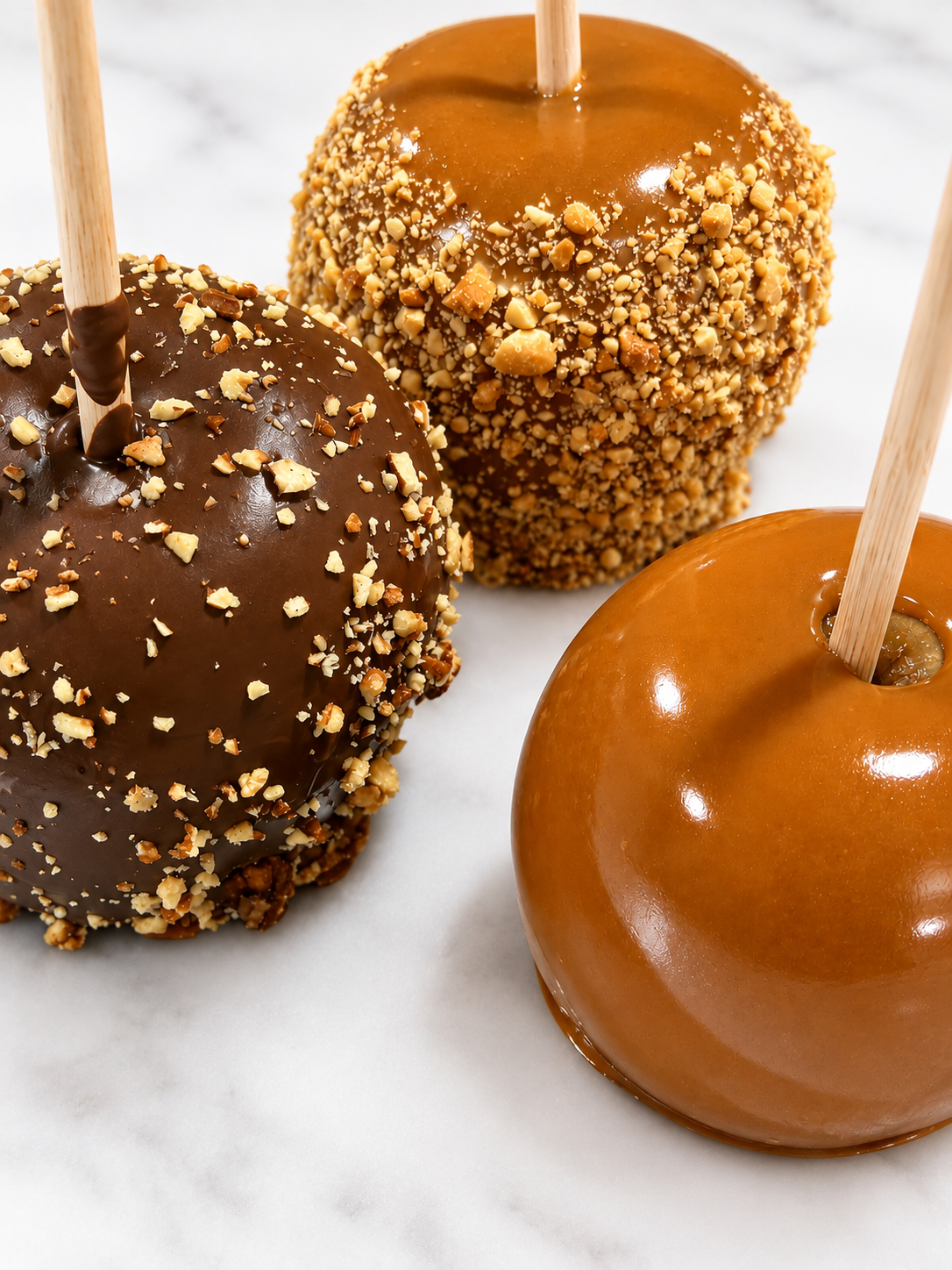 Caramel and chocolate apples