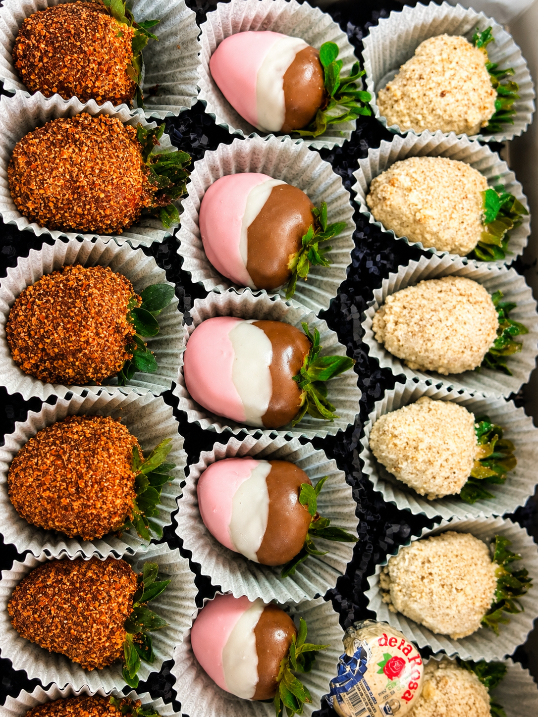 Assorted chocolate dipped strawberries