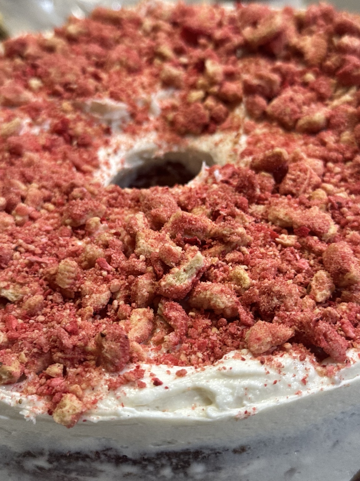 Strawberry crunch signature cake